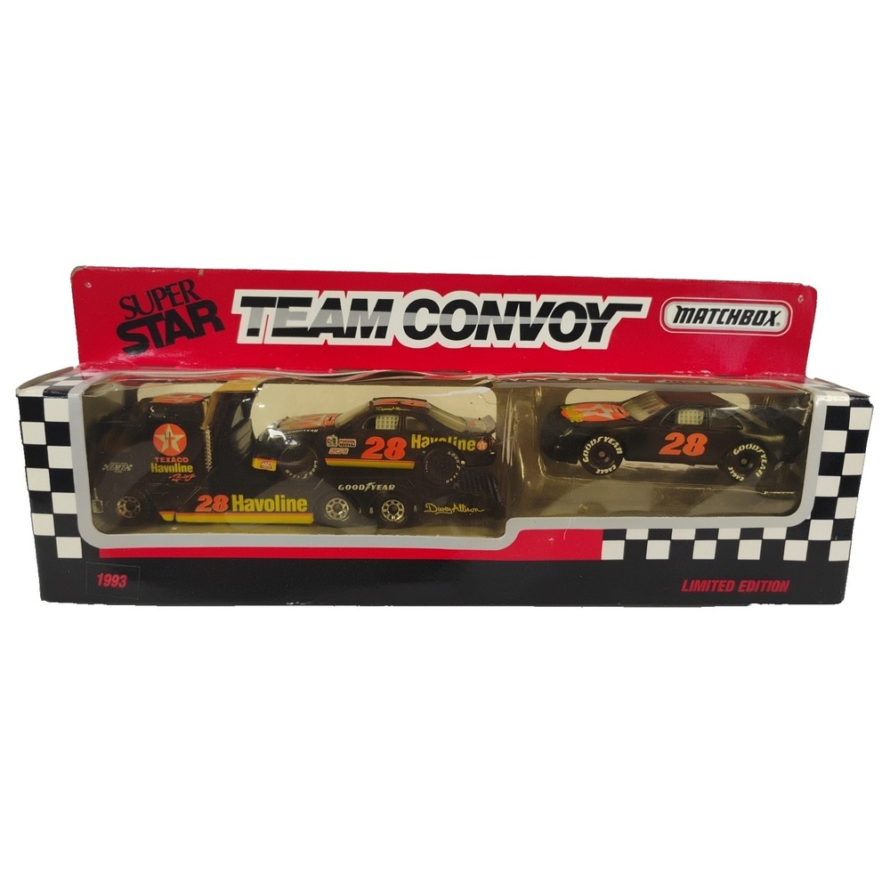 Davey Allison #28 Havoline 1993 Matchbox Team Convoy Race/Test Car Semi Hauler‎